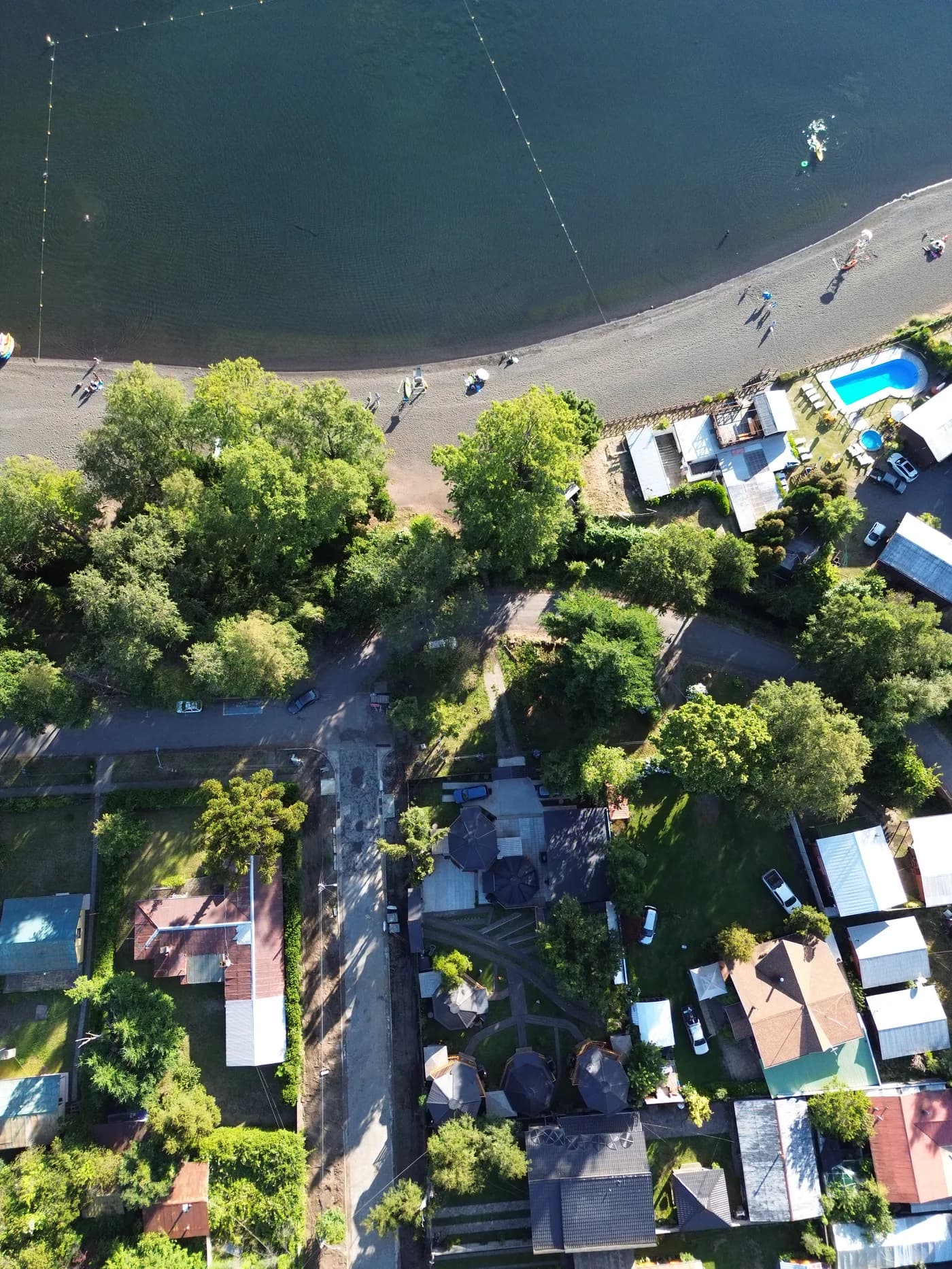 Lago Calafquén desde el aire