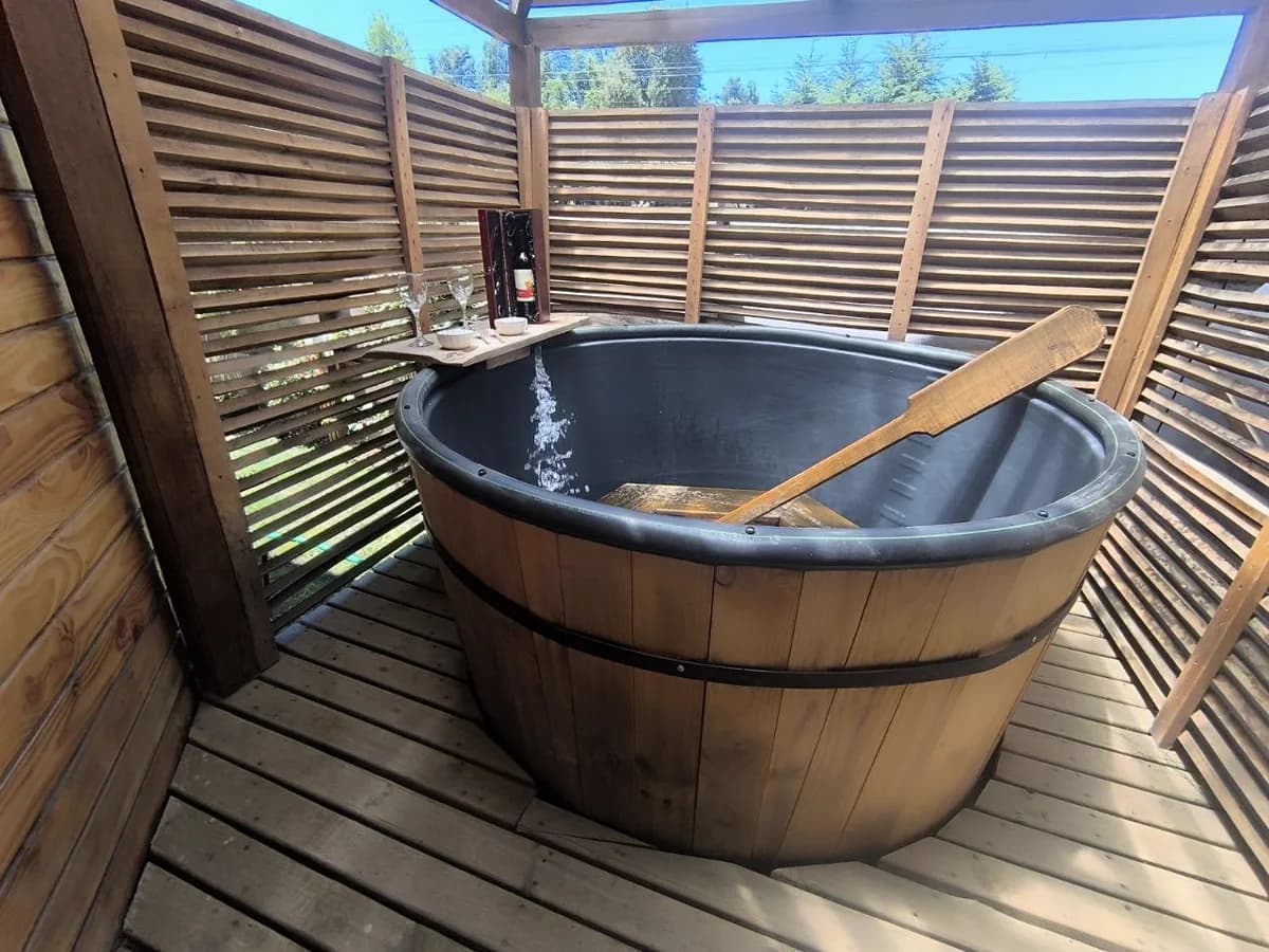 Tinaja caliente de madera